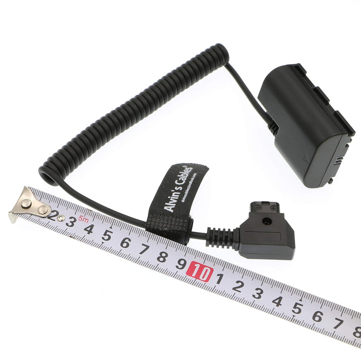 Alvin's Cables Lanparte LP E6 Dummy Akku für D-Tap Spiral Kabel für Canon 5D4 5DSR 5D2 5D3 6D 60D 7D
