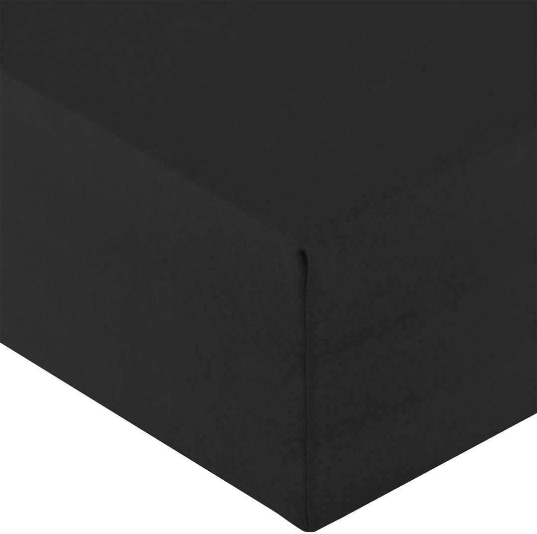 aqua-textil Royal XL Spannbettlaken Boxspringbett Wasserbett 200x220 - 220x240 cm schwarz 210g/qm Je
