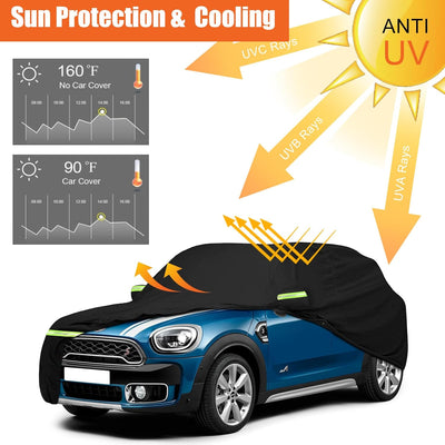 Autoabdeckung Passend für Mini Countryman F60(2017-2024), wasserdichte Vollgarage Autoplane mit Reis