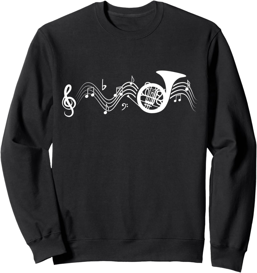 French Horn Player Heartbeat Sweatshirt