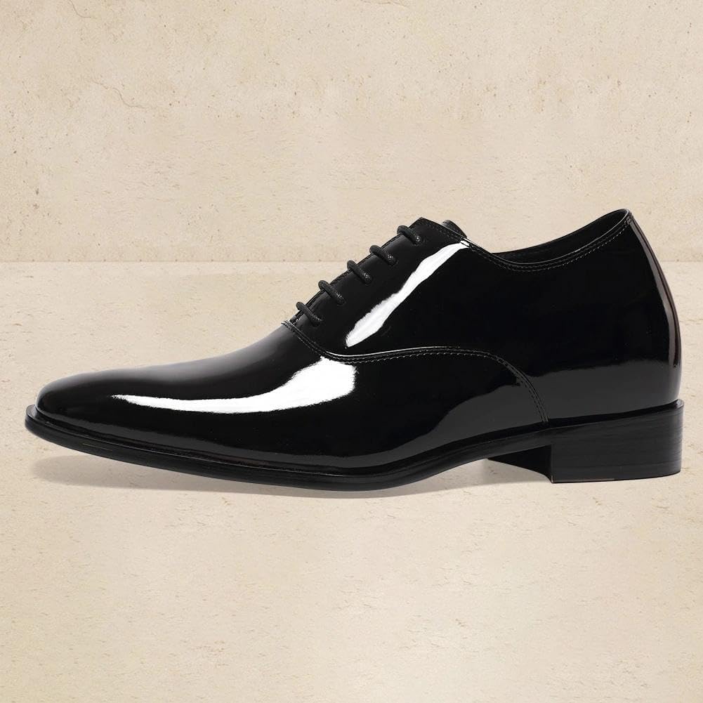 CHAMARIPA Elevator Schuhe Herren | Business Lederschuhe mit Unsichtbarer Erhöhung | Bis zu 9cm Höhen