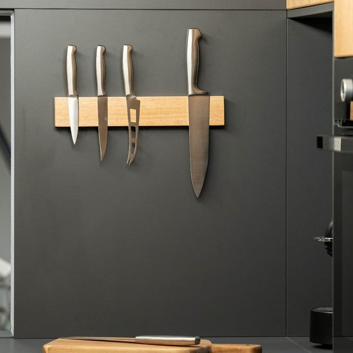 Magnetleiste Messer, Messerhalter aus massivem Holz, einfache Montage, multifunktional für alle magn