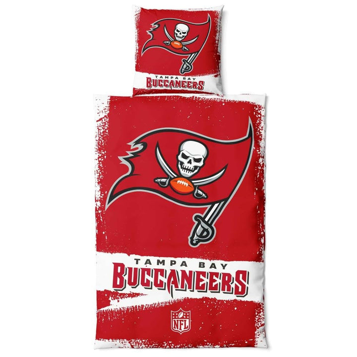 Tampa Bay Buccaneers NFL Bettwäsche Set ** Raw ** Baumwolle, Reissverschluss, 135x200 cm Bettdeckenb