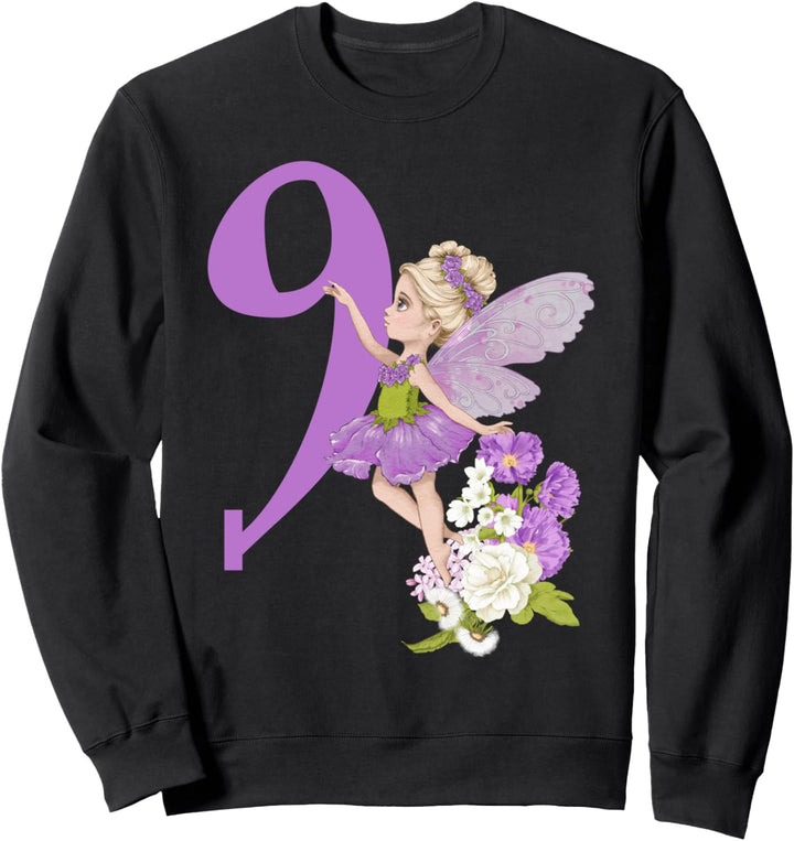 9. Geburtstag Fee Mädchen Blumenfee Feen Feenfee Sweatshirt