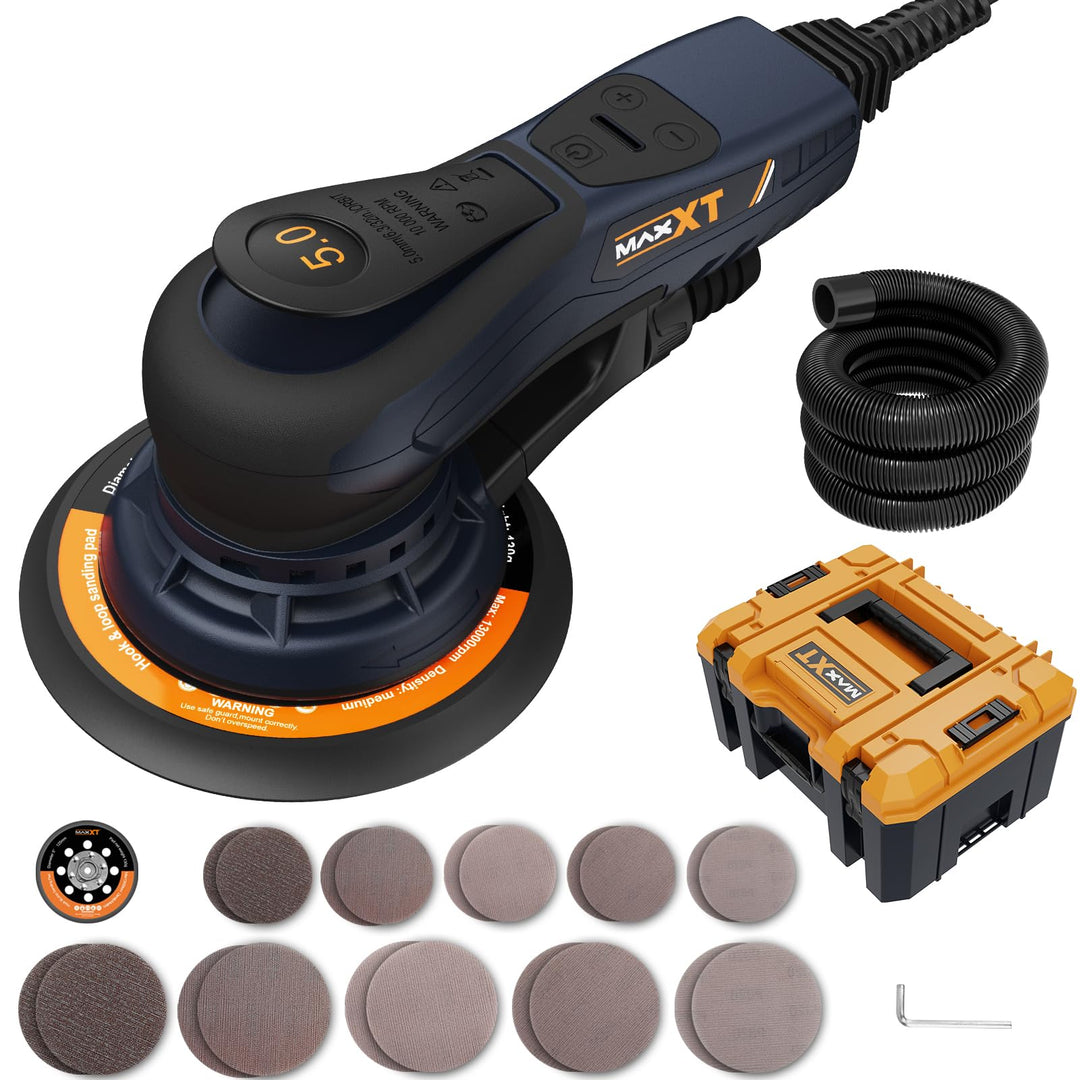 MAXXT 5.0mm Exzenterschleifer Brushless | 150mm & 125mm Dual-Schleifplatte | 350W EC-Motor | 4000-10