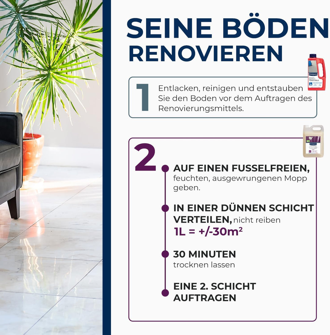 STARWAX Glanzauffrischer Innenböden 5 l | Reinigt und schützt vor Kratzern und Flecken, langanhalten