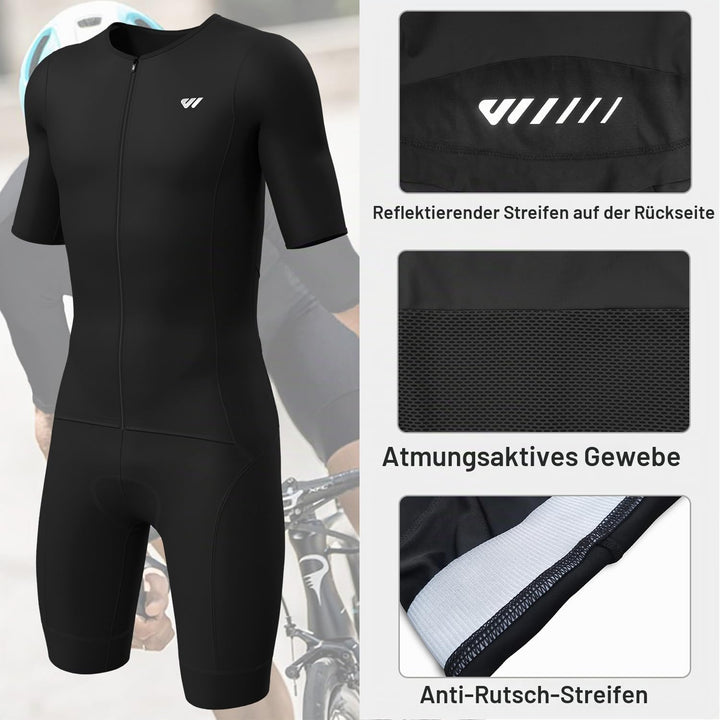 Lo.gas Herren Pro Trisuit Kurzarm Triathlonanzug für Ironman-Rennen und Triathlon-Wettkämpfe - Hochw