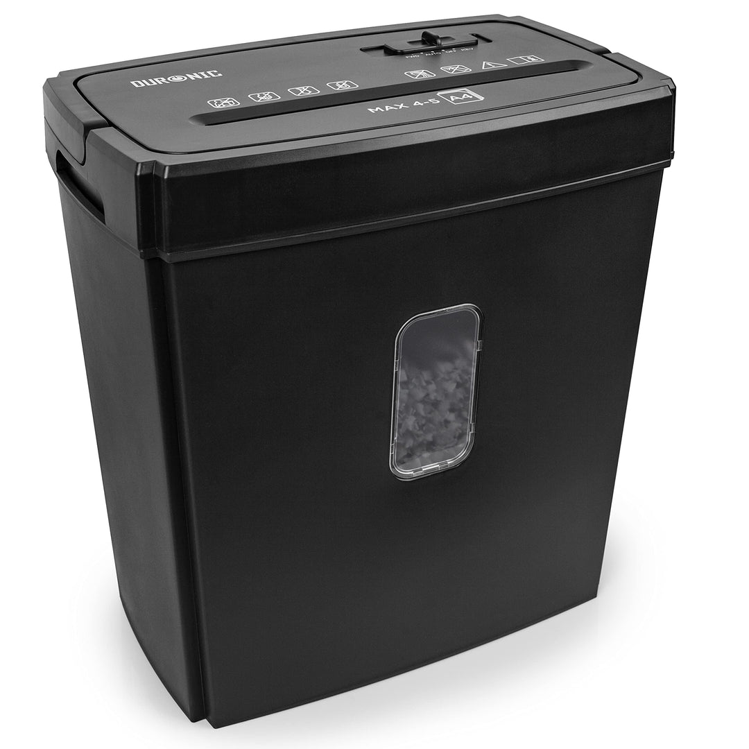 Duronic PS657 Aktenvernichter | 5 x A4 Blatt | 15 Liter Papierkorb | 170 Watt | Kreuzschnitt Schredd
