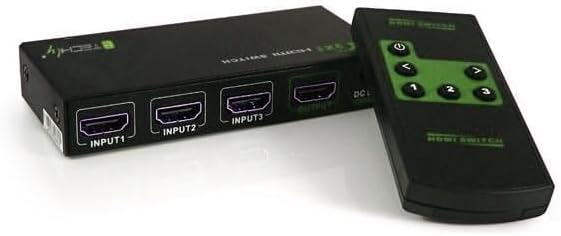 Techly IDATA-HDMI-4K31 HDMI Switch 4K, UHD, 3D, 3 Wege Schwarz