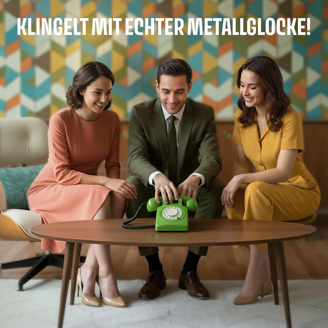 Retro Telefon Wählscheibe/Festnetztelefon Retro/Telefon mit Schnur/Telefon mit Wählscheibe/Telefon R