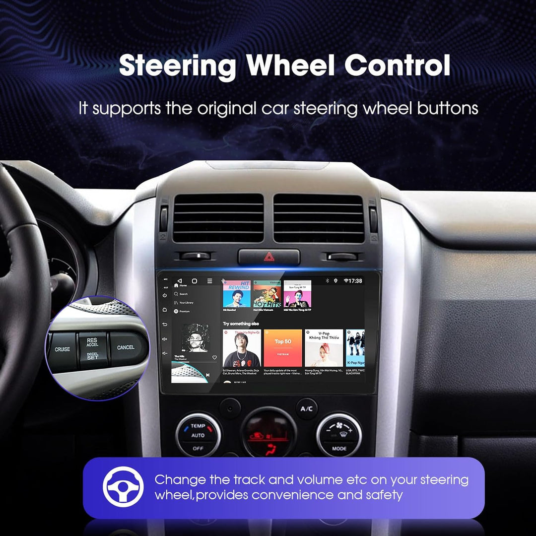 EZoneTronics Android 10.1 Autoradio Stereo für Suzuki Grand Vitara 2006-2013 9-Zoll-Touchscreen High