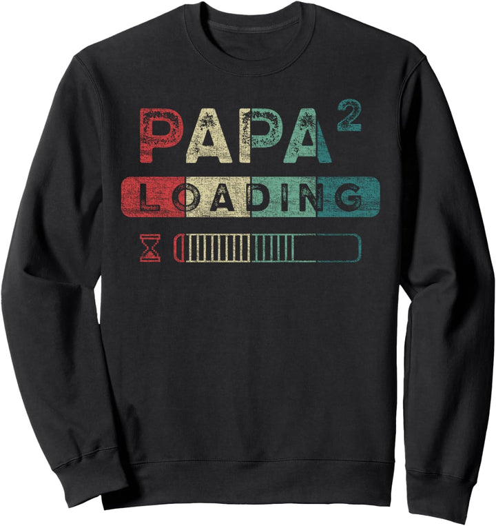Werdender Papa, Zwillinge, 2. Kind, Papa hoch 2 loading Sweatshirt