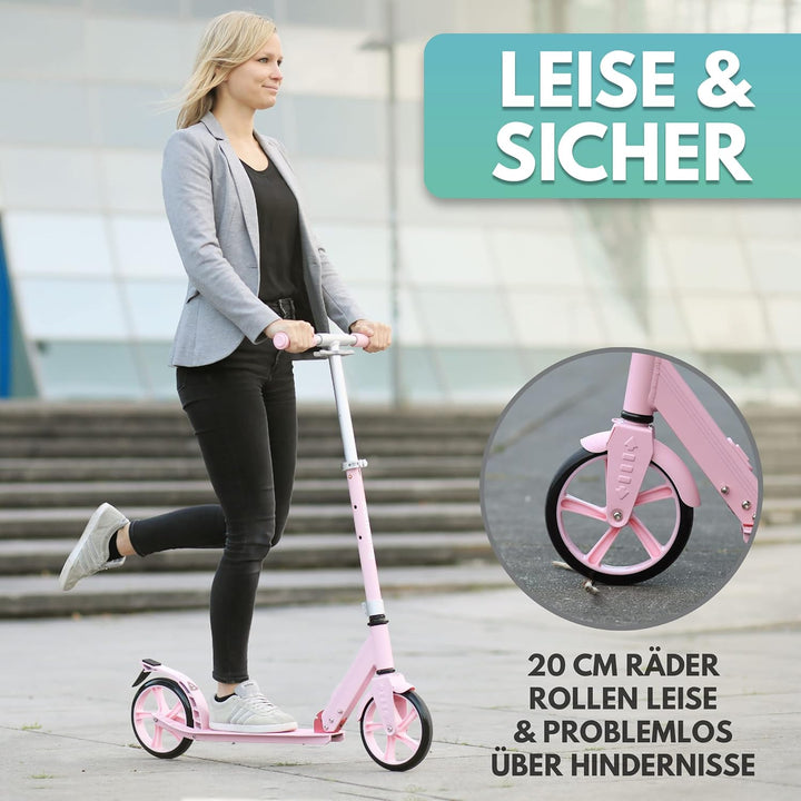 Rollkönig ® Scooter für Kinder ab 5 Jahren I Der Faltbare City-Scooter mit grossen Rädern I Tret-Rol