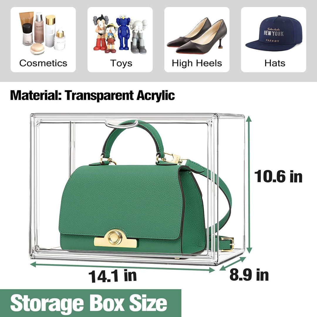 Schuhboxen Stapelbar Transparent Schuhaufbewahrungsbox Schuhkarton mit Deckel Schuh Organizer Schuha