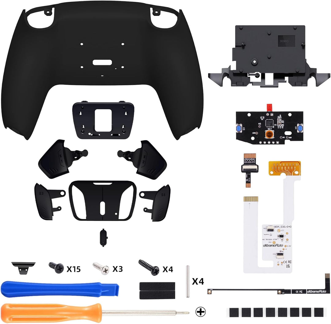 eXtremeRate Programmierbar RISE4 Remap Kit für ps5 Controller BDM-030/040,Remap Board&Rückplate Gehä