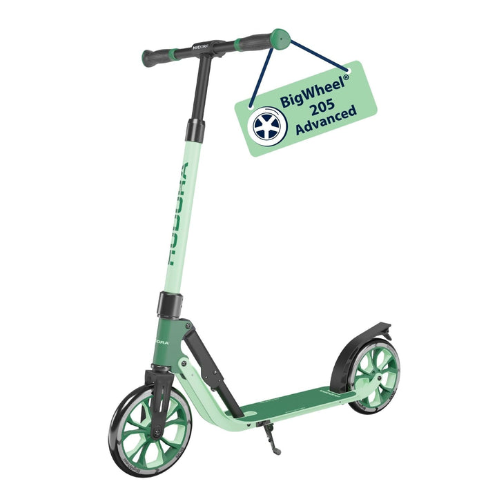 HUDORA BigWheel® 205 Advanced Scooter - Komfortabler Aluminium-Roller für bis zu 100kg - Höhenverste