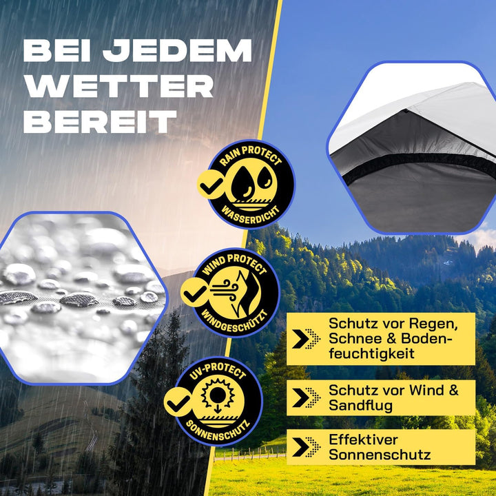 Lumaland Camping Zelt | Leichtes Pop Up Wurfzelt | 2-4 Personen Kuppelzelt | Trekking &amp; Festival Igl