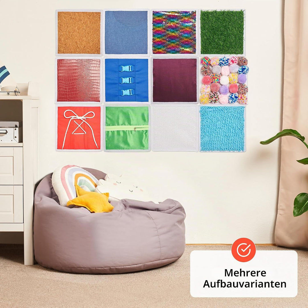 Sensorik Matten für Kinder - Fühlmemory | Taktile Scheiben Fühlspiel |Taktiles Memory Sinnesmatten a