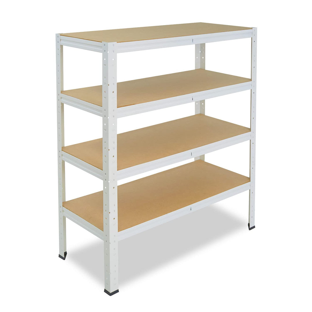shelfplaza® 100x45x60cm Home Schwerlastregal weiss/Metallregal mit 4 Böden/Kellerregal Metall, Garag