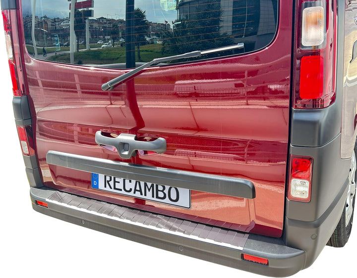 RECAMBO Ladekantenschutz Edelstahl kompatibel für Renault Trafic III | BJ ab 2014 - matt gebürstet m