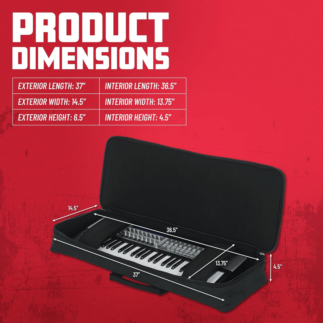 Gator Cases Gigbag für 49-Tasten Keyboard 38" x 15" x 5,5", schwarz (GKB-49) 49 Schlüssel, 49 Schl&#