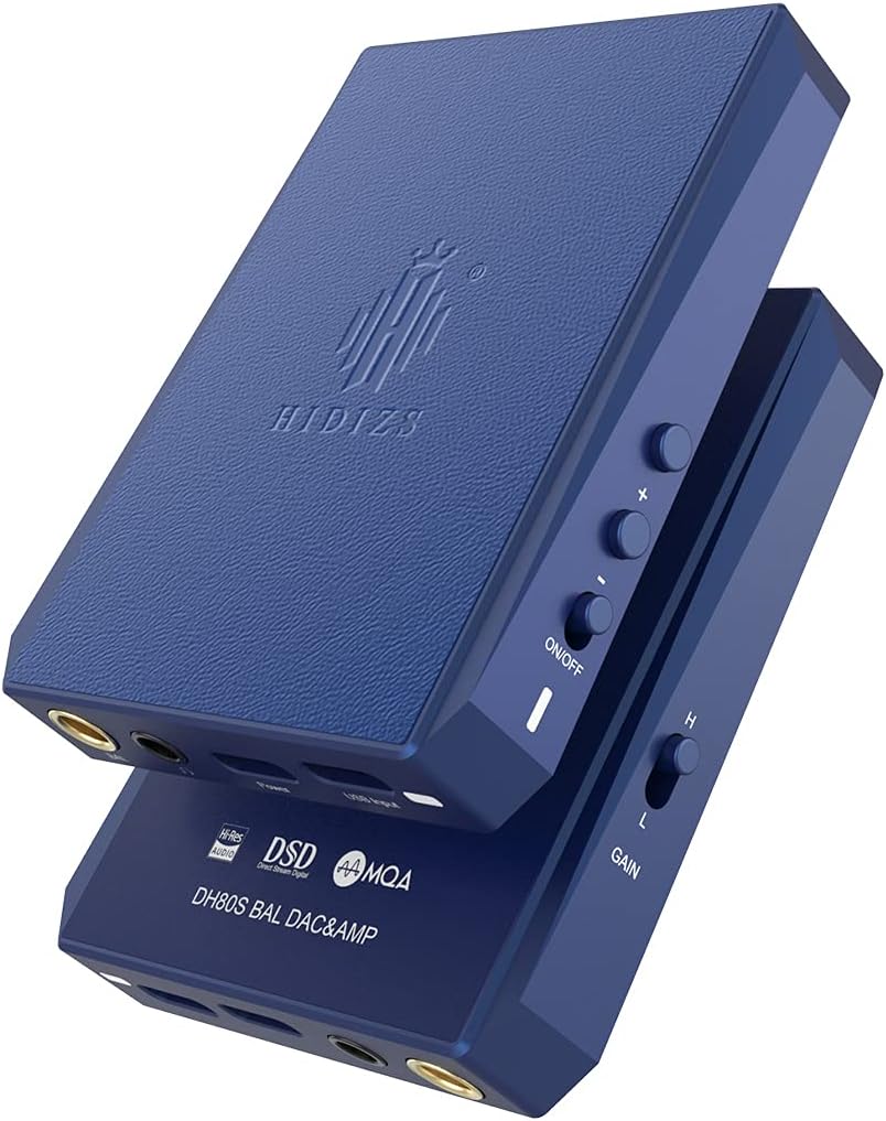 Hidizs DH80S Tragbarer symmetrischer DAC und Verstärker, unterstützt MQA-Audiotechnologie, tragbarer