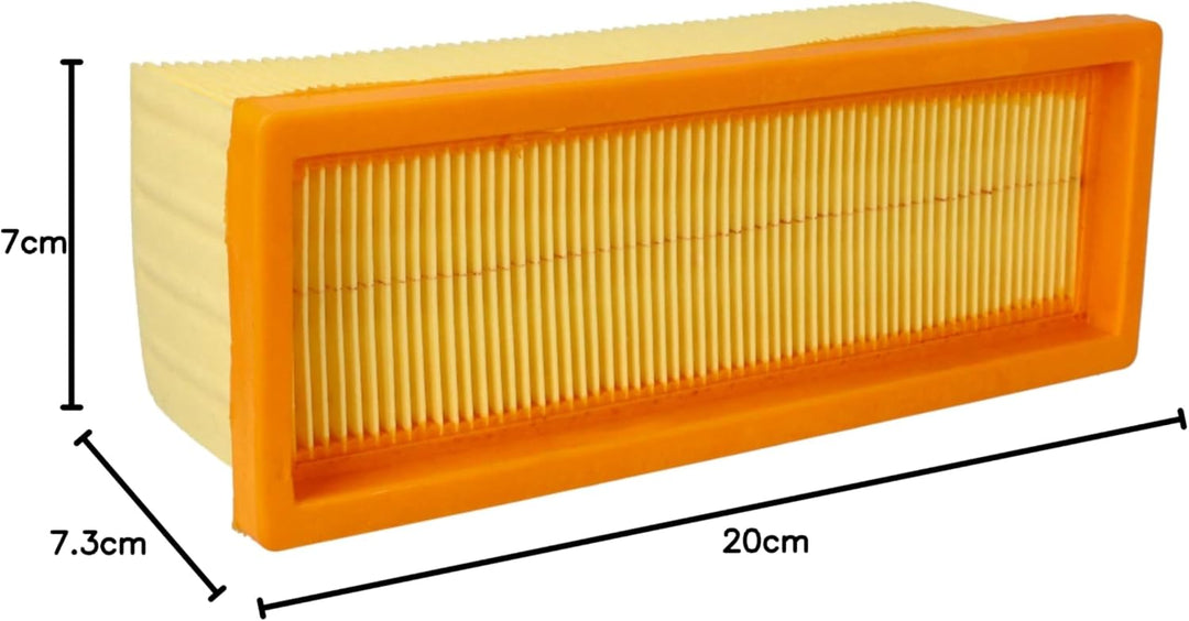 vhbw 2x Flachfaltenfilter kompatibel mit Kärcher 2501 | 2501 TE, 2601, 2601 plus, 2701, 2701TE, 2801