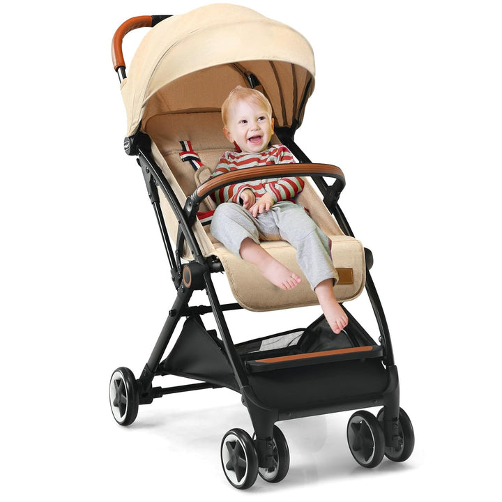 LIFEZEAL Kinderwagen Klappbar, Kinderbuggy mit Liegeposition & verstellbarer Rückenlehne, Reisebuggy