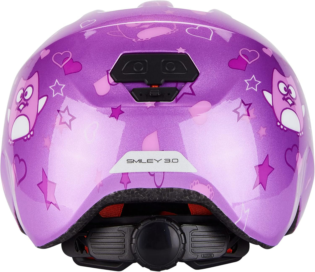 ABUS Kinderhelm Smiley 3.0 - Fahrradhelm mit tiefer Passform, kindergerechten Designs & Platz für ei