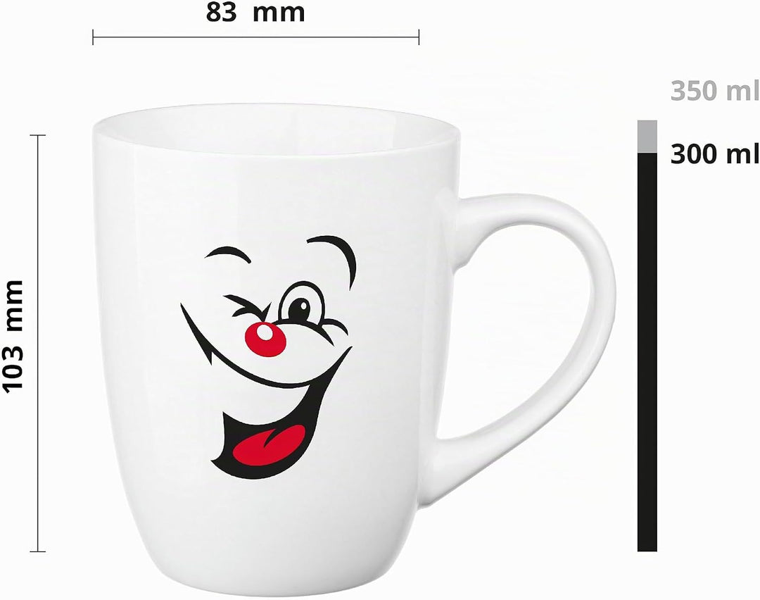 Glasmark Krosno Kaffeebecher Weiss Mit Henkel Becher Keramik Keramikbecher Set 6-teilig Coffee Mug C