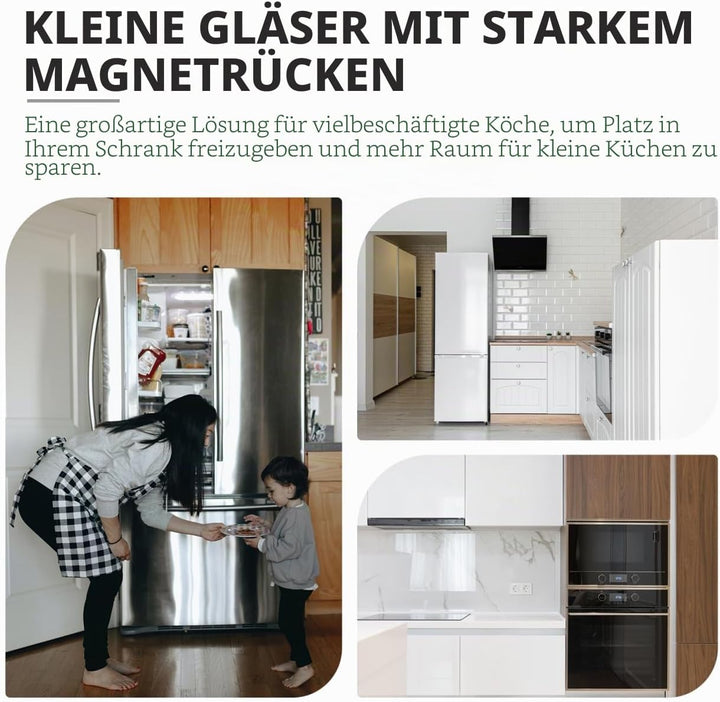 DOITOOL 4 Stück Magnetische Aufbewahrungsbox kann Kühlschrank Behälter für Gewürze Metallbehälter mi