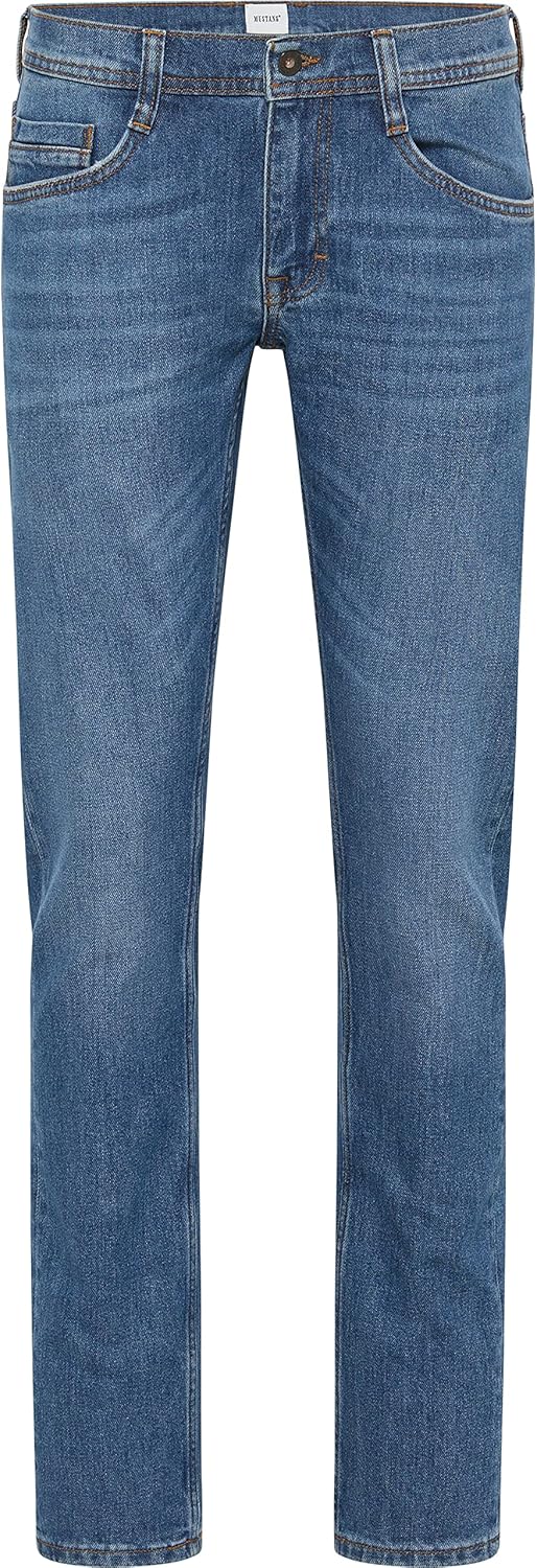 MUSTANG Herren Jeans Hose Style Oregon Tapered 38W / 32L Mittelblau, 38W / 32L Mittelblau