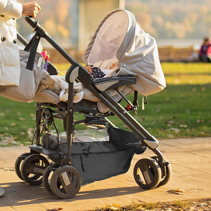 Kinderwagen Organizer Netzkorb Universal Aufbewahrungstasche Aus Oxford Stoff Leicht Tragbar Grosser