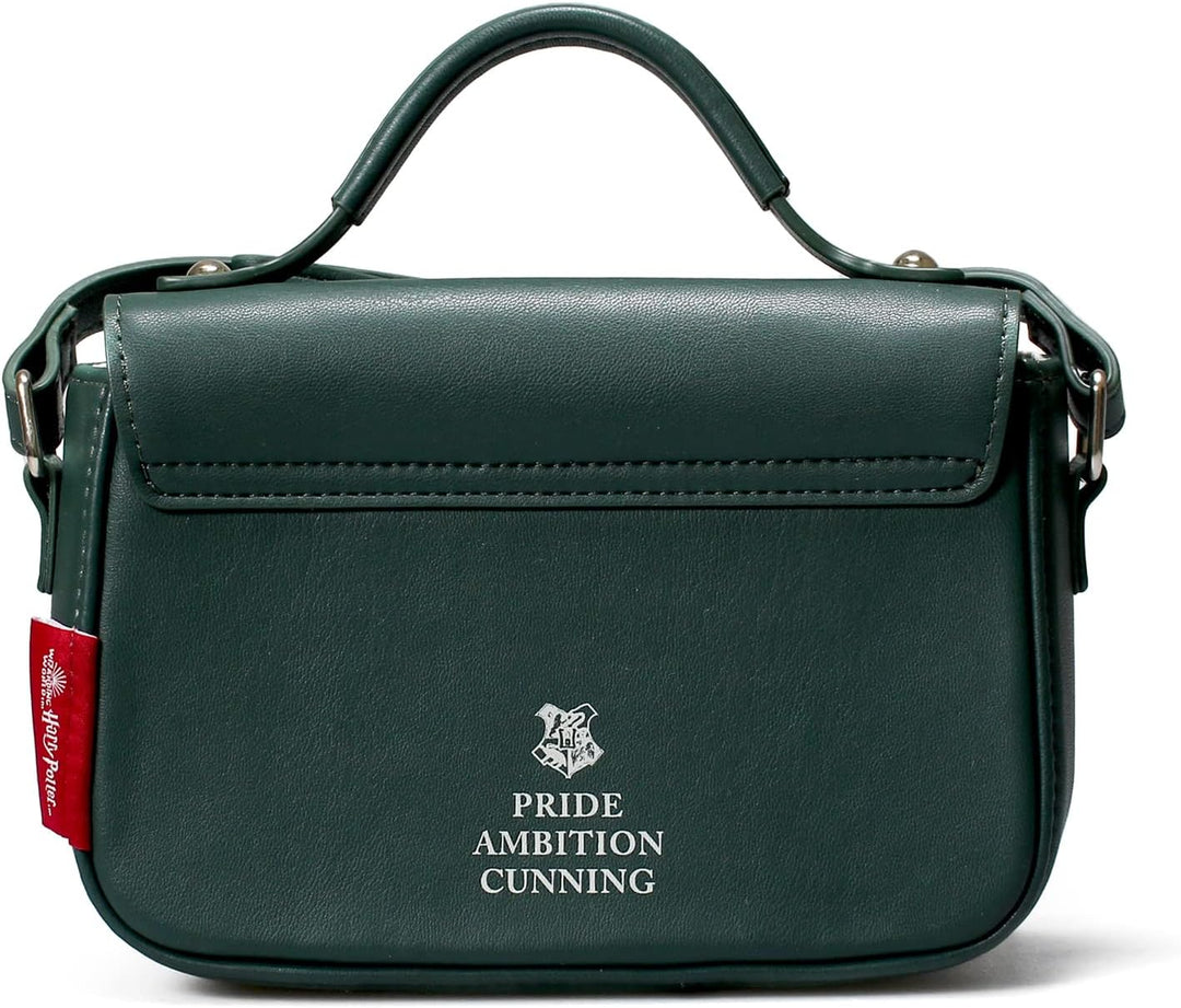 Harry Potter Half Moon Bay Umhängetasche – Proud Slytherin Taschen – House Pride – Schultasche, grün