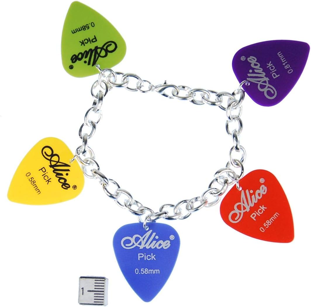 Miniblings Plektron Armband Plektrum Pick Gitarre Bass Punk bunt - Modeschmuck handmade - Damen Mädc