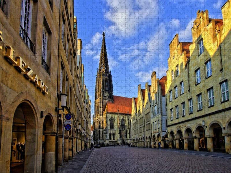 CALVENDO Puzzle Die St. Lamberti-Kirche am Prinzipalmarkt wurde zwischen 1375 und 1450 erbaut - 1000