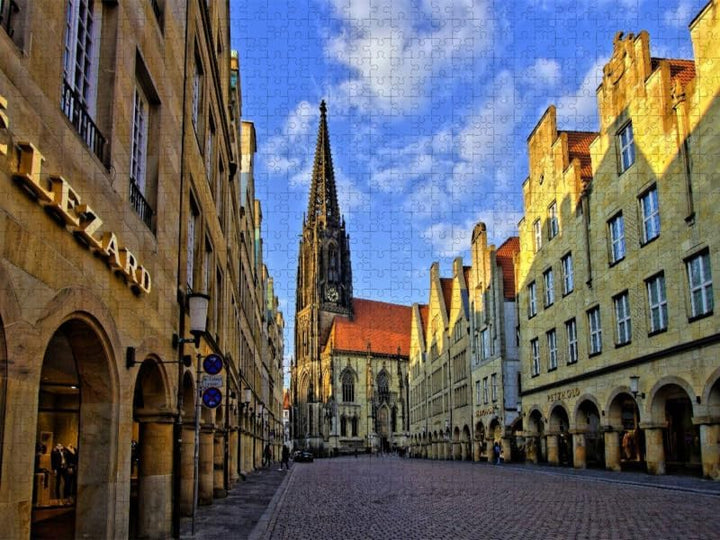 CALVENDO Puzzle Die St. Lamberti-Kirche am Prinzipalmarkt wurde zwischen 1375 und 1450 erbaut - 1000