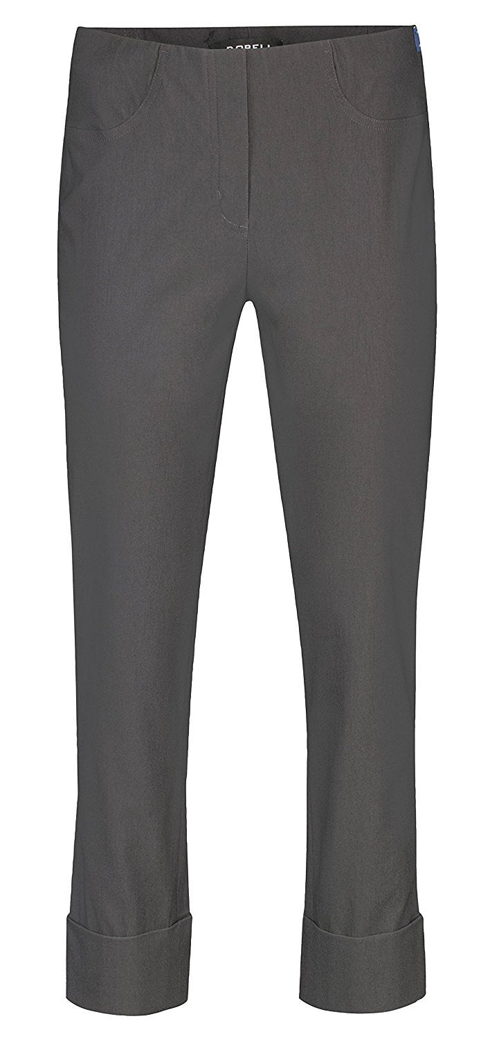 Robell Bella 7/8 Winter Stretchhosen Schlupfhosen #Bella09 innen angerauht(46, Winter Anthrazit)