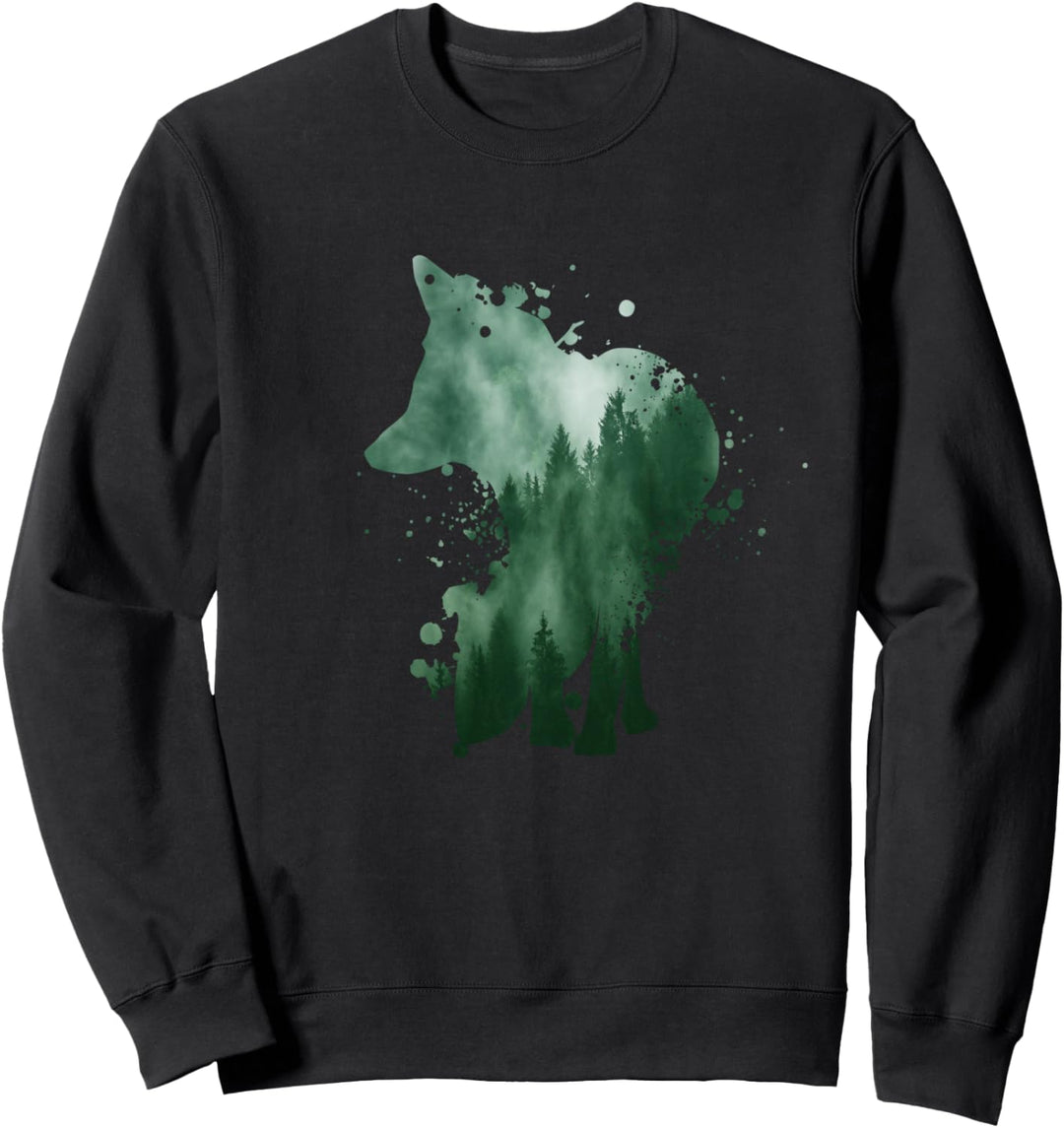 Tiersilhouette Tier Silhouette | Damen Kinder Herren | Fuchs Sweatshirt