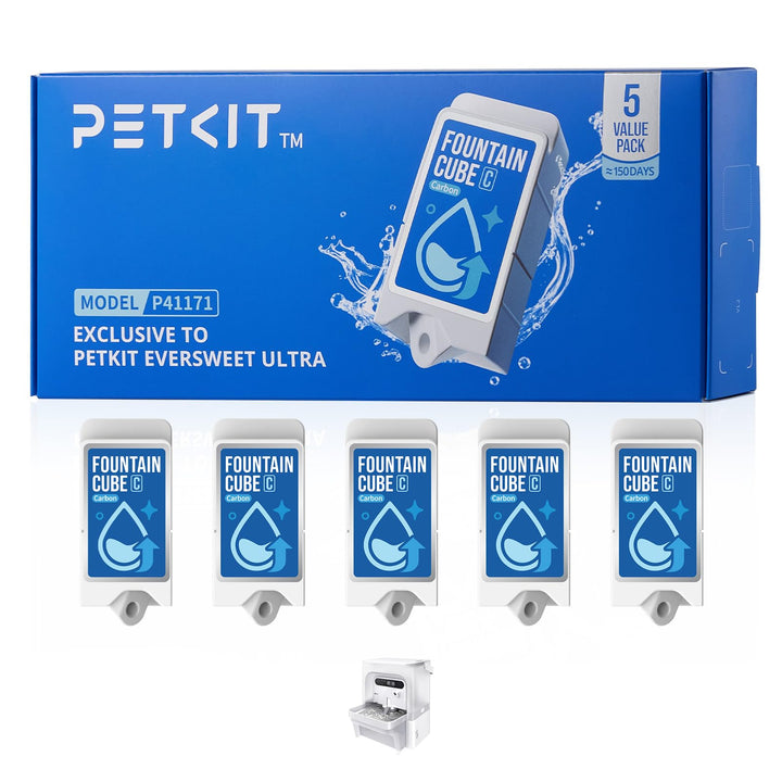 PETKIT Fountain Cube C Ersatzfilter für Eversweet Ultra Katzenbrunnen | Smart Wasserfilter mit App-E