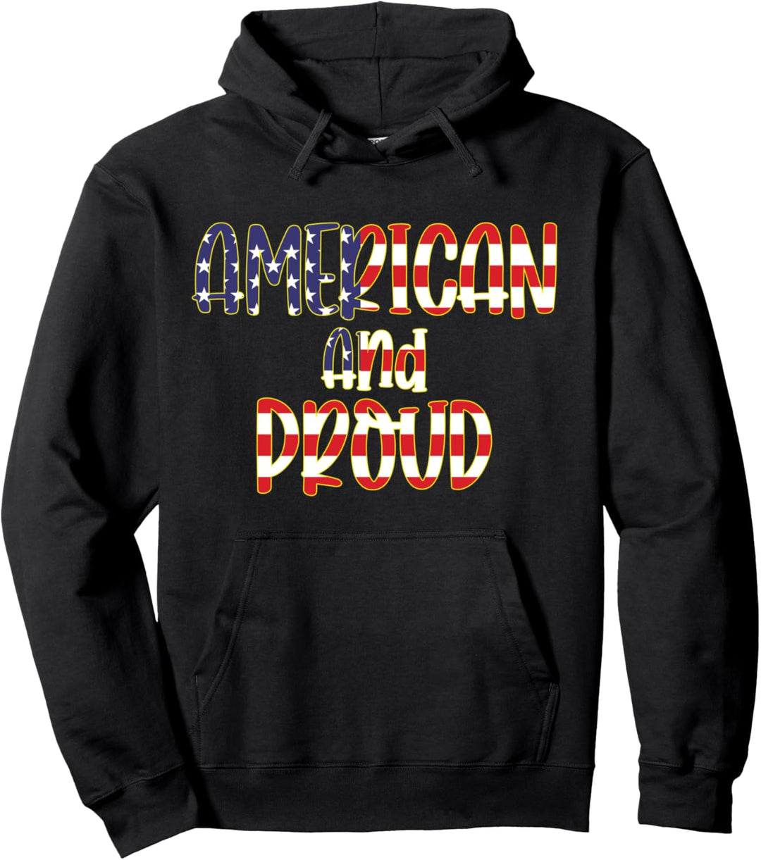 Amerikaner und Stolz - Amerika Flagge Pullover Hoodie