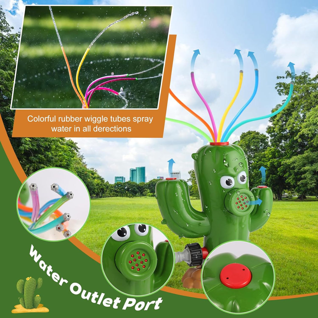 Wasserspielzeug für Kinder, Outdoor Kaktus Wassersprinkler Wasserspritz Wasserspiel Gartenspielzeug