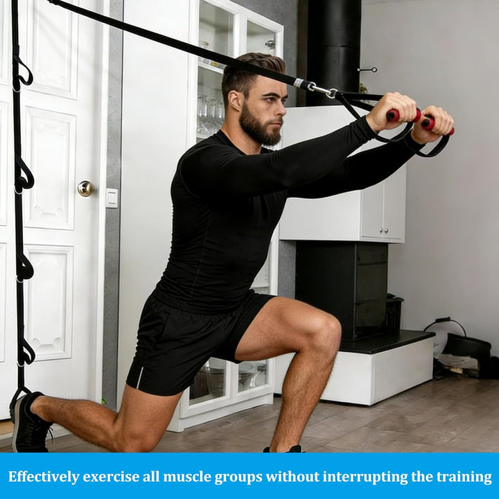 Türanker, Door Anchor Strap for Resistance Bands, Bohr- und Nagelfreier Türanker Gurt mit Mehrpunkt-