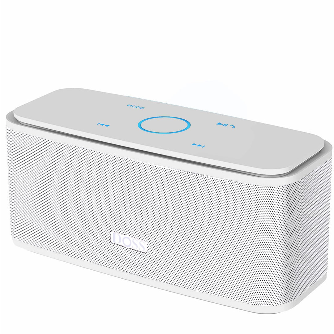 DOSS Bluetooth Lautsprecher, SoundBox Musikbox Bluetooth Box mit Dualen Bass-Treibern, 20h Akku,Touc