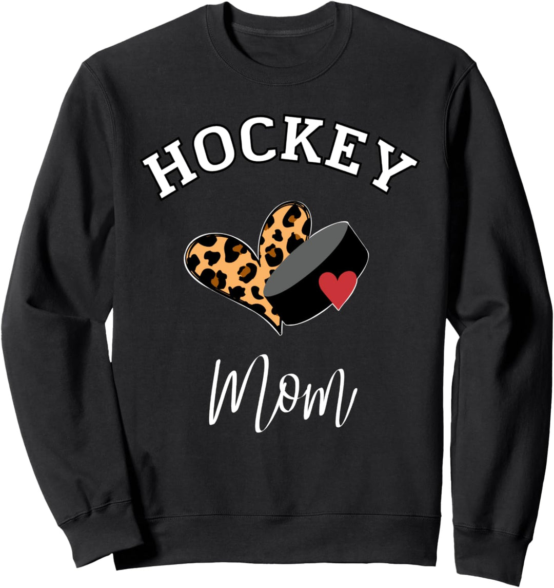 Hockey-Mutter, Leoparden-Herz, für Damen, Muttertag Sweatshirt