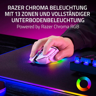 Razer Basilisk V3 Pro - Kabellose Gaming-Maus (Razer HyperScroll Tilt Wheel, Focus Pro 30K Optischer