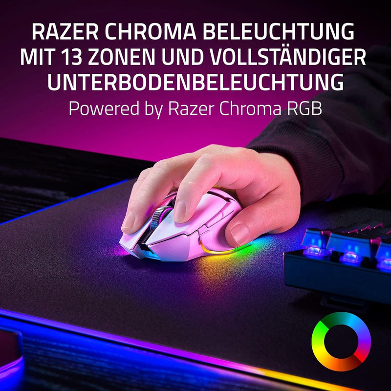 Razer Basilisk V3 Pro - Kabellose Gaming-Maus (Razer HyperScroll Tilt Wheel, Focus Pro 30K Optischer