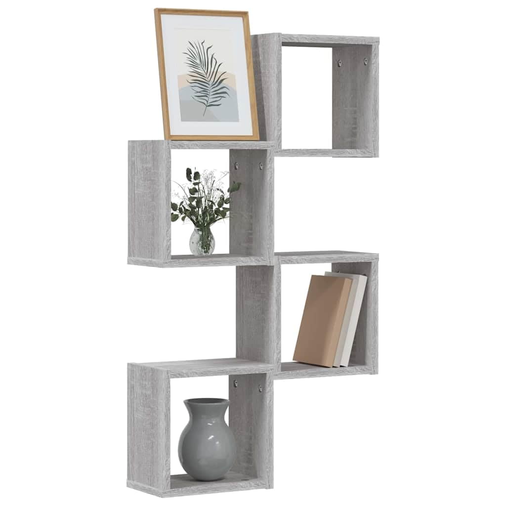 vidaXL Wandregale Wandhalterung 4 STK. Graues Sonoma 26 x 15 x 26 cm | Macht jeden Raum schicker mit