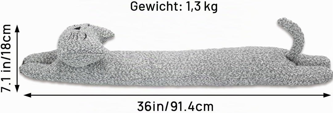 SANFERGE Robuster Zugluftstopper für die Tür, 91,4 cm, 1,4 kg, dekorativer schalldichter Tür-Zugluft