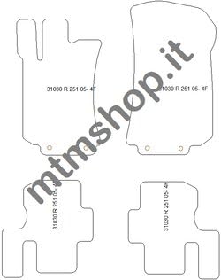 MDM fussmatten für Mercedes Classe R (W251) ab 09.2005- Passform wie Original aus Velours, Automatte